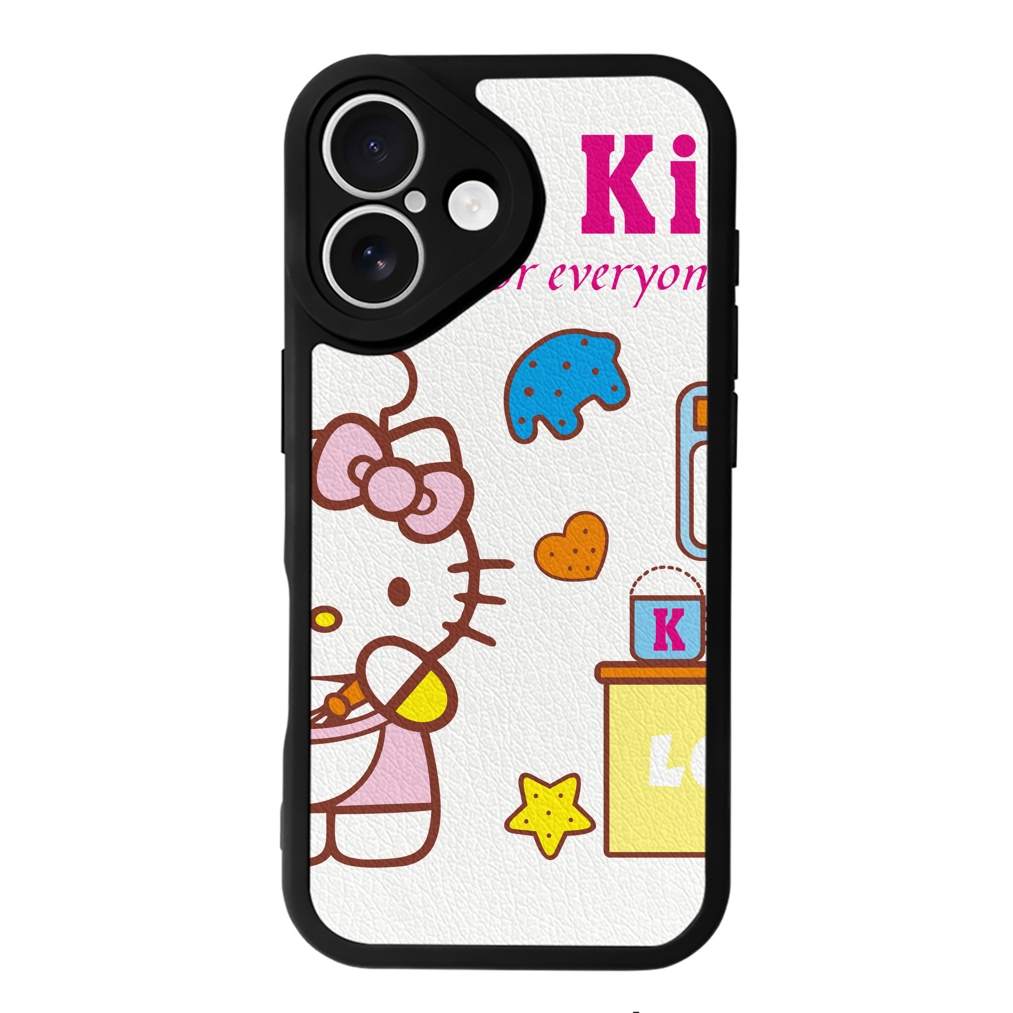 （画像用） Hello Kitty ハローキティ 【iPhone 16シリーズ対応】シリコンスマホケース（レザー調） 材質：シリコン